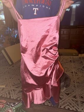 Emerald Sundae Dusty Rose Satin Slip Dress